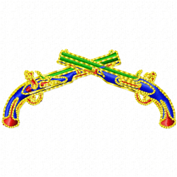 Guns Embroidery Design 8 Guns Embroidery Design 8